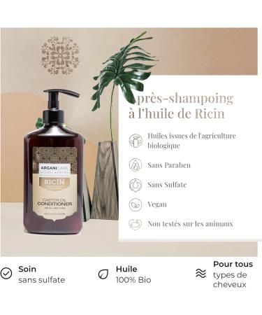 Arganicare | Duo Shampoo + Conditioner | Castor | Growth Accelerator | Gently Cleans & Moisturizes Hair | All Hair Types | 1x400 ML+ 1x400mL - Buy Online on GoSupps.com