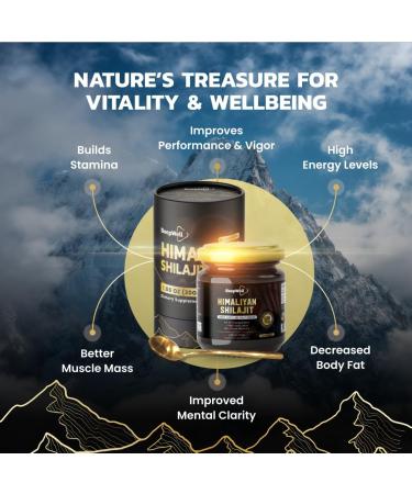 Generic BeepWell Shilajit Resin Pure Organic Himalayan Shilajit Natural Resin Men Women Chilajil 70% Fulvic Acid 85+ Trace Minerals 60 Servings 1.06 oz - Buy Online on GoSupps.com