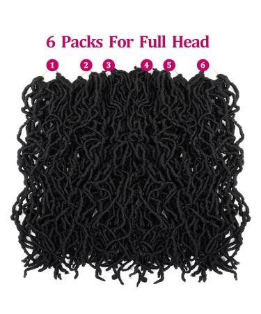Soft Locs 24 Inch Faux Crochet Hair 6 Packs Pre-looped Nature Color 1B - Pack of 6 - Buy Online on GoSupps.com