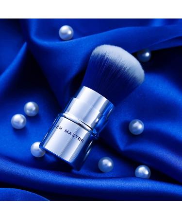 Brush Master Retractable Kabuki Makeup Brush - Portable Travel Powder Brush in Blue - Buy Online on GoSupps.com
