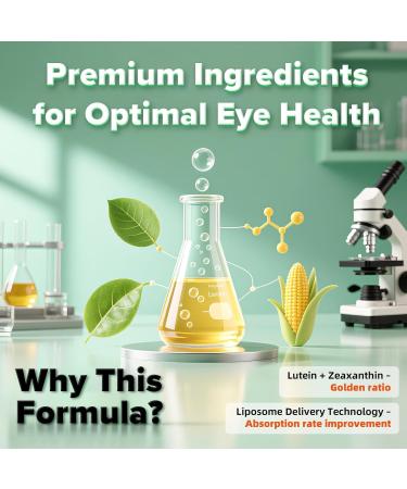 Lutein and Zeaxanthin Supplement Lutein Eyes Vitamins Support Vision Clarity Macular Health Dry Eye Comfort Blue Light with Bilberry Extract Omega 3 Zinc and Vitamins C & E for Adults - Buy Online on GoSupps.com