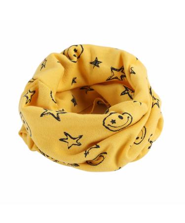 Butterme Winter Baby Girls Boys Cotton Neckerchief Warm Cute O Ring Neck Scarves Shawl Neck Warmer(Yellow#2)