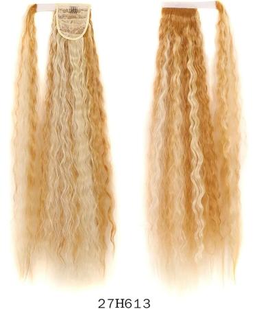 Ponytail Extensions Corn Wave Ponytail Hair Extensions - 34 Inch Long Wavy Curly Wrap Around Pony Tail Extension Natural Synthetic Wavy Ponytail Hairpiece for Women for Women (Color : 27H613 Size : 34inches 27H613 - Buy Online on GoSupps.com