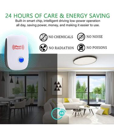 6-Pack Ultrasonic Pest Repeller - Electronic Plug-in Sonic Control for Bugs, Roaches, Insects, Mice, Spiders, Mosquitoes - Buy Online on GoSupps.com