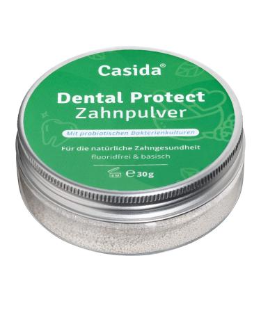 Casida Dental Protect tooth powder - dental care powder without fluoride - with 2 bacterial strains no foam designers and preservatives - basic & vegan - 30g - from the pharmacy - Buy Online on GoSupps.com