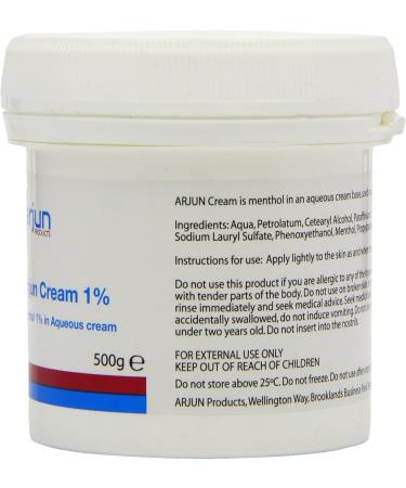 Arjun 1% Menthol Aqueous Cream 500g white - Buy Online on GoSupps.com