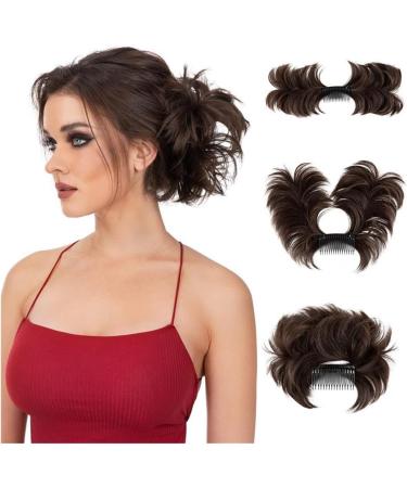 Hair Bun Hairpiece for Women Messy Bun Hair Clip Easy-to-use Claw Clip Hairpiece Versatile Hairstyles Fluffy Wig for Thin or Thick Hair Hair Chignons(Dark Brown) - Buy Online on GoSupps.com