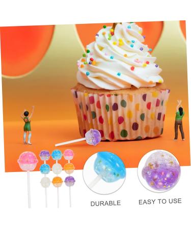 UPKOCH 20 Pcs Fake Lollipop Candy Toy Lollipop Birthday Giant Candy Faux Candy Lollipop Picks Resin - Buy Online on GoSupps.com