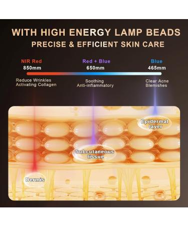 Lovsheme LED Face Mask - Professional Grade Skincare at Home FDA Approved Red Light Therapy Mask for Acne Wrinkles and Skin Rejuvenation 3 Light Modes Remote Control Includes Eye Protection - Buy Online on GoSupps.com