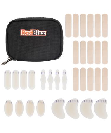(32 Count) Blister Bandages for Feet and Moleskin for Blisters - Blister Prevention Assorted Sizes Variety Pack