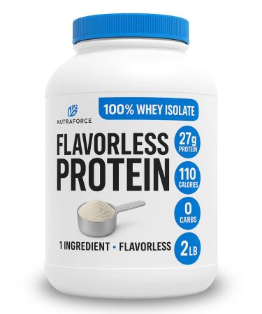 NutraForce Flavorless Protein Powder 1 Ingredient 100% Whey Isolate Protein-Zero Carb Gluten-Free Lactose Free No Clumping Non-GMO Made in USA