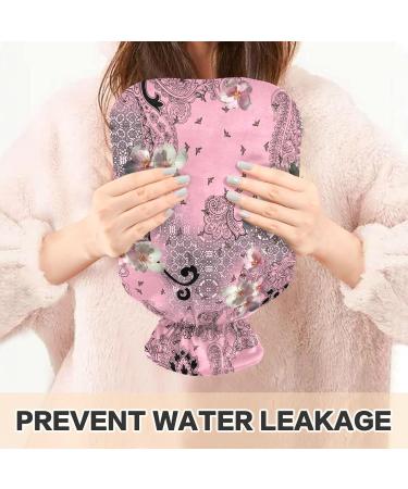 NAANLE 2L Hot Water Bottle with Blooming Paisley Cover | Pain Relief for Back Hands & Feet | Heat & Cold Therapy - Buy Online on GoSupps.com