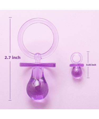 Purple Baby Shower Pacifiers Necklace - 2.5 Acrylic Charm for Party Favors & Decor - Buy Online on GoSupps.com
