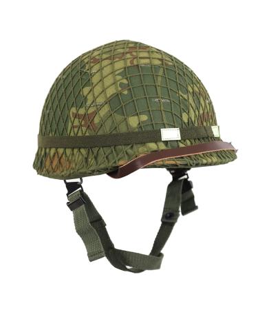 WW2 WWII Vietnam War Era US M1 Combat Helmet with Mitchell Cover 1959 Dated Reproduction Helmet Full Set