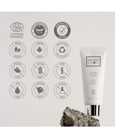 Druide Biolove Organic Exfoliating Face Cleanser Activated Charcoal & Fine Bamboo Stem Particles Gently Scrub & Lift Impurities Unclog & Refine Pores for Sensitive Skin 50g - Buy Online on GoSupps.com