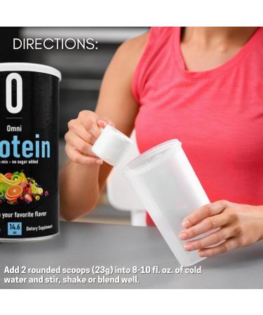 Buy Omnitrition Omni Protein Shake Mix - Unflavored No Sugar Added - 14.6 oz | International Shipping Available - Buy Online on GoSupps.com
