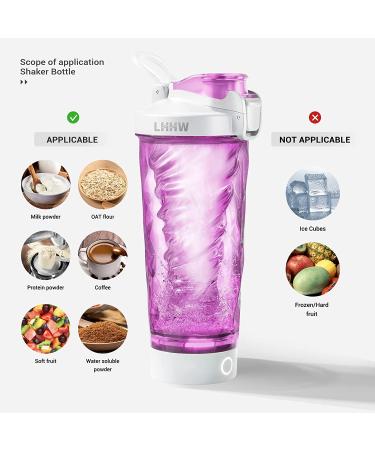 LHHW Electric Protein Shaker Bottle 24oz Rechargeable BPA-Free Blender Cup - Portable Gym/Home/Office Shaker Bottle (Purple) - Buy Online on GoSupps.com