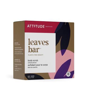 ATTITUDE Body Scrub Bar - Plant and Mineral-Based | EWG Verified | Vegan & Cruelty-Free | Sandalwood 4oz - Buy Online on GoSupps.com
