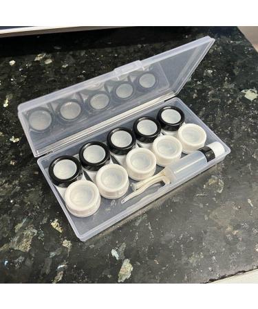 HRIPPY 5 Couples Contact Lens Case - Travel Lens Box for Clear Eyes | Stylish Pupil Cases in White & Black - Buy Online on GoSupps.com