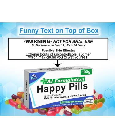 Funny Rude Joke Tablets Pill Box Prank Includes Jelly Beans Christmas Happy Sweets Unusual Gift for Men Secret Santa April Fools Day Birthday Gifts Women Dad Boyfriend - Buy Online on GoSupps.com