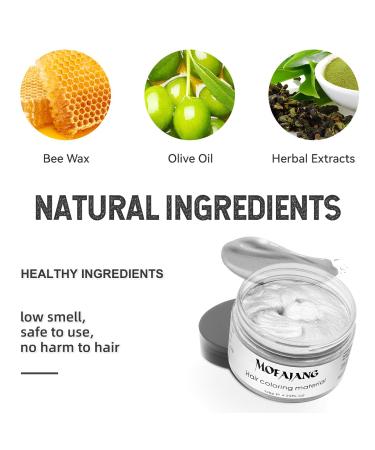 SOVONCARE Gray Temporary Hair Wax Color 4.23 oz - Professional Styling Pomade for Men & Women - Silver Gray Clay for Christmas Cosplay - 1 Pack - Buy Online on GoSupps.com