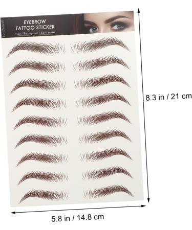 FOMIYES 36 Sheets Waterproof Eyebrow Stickers Lady Tools Fake Eyebrow Stickers Temporary Brow Tattoos 6d Set - Buy Online on GoSupps.com