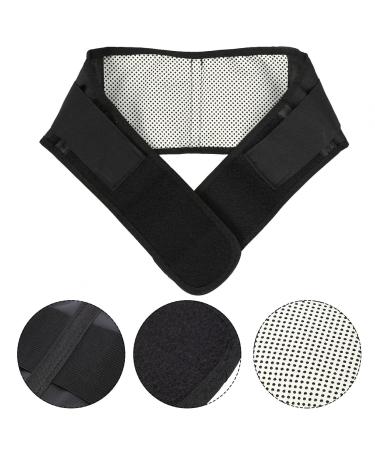 Tourmaline Self-Warming Magnetic Therapy Waist Belt - Lumbar Support 43.3x5.9 Inches Black Protection Wrap for Pain Relief - Buy Online on GoSupps.com