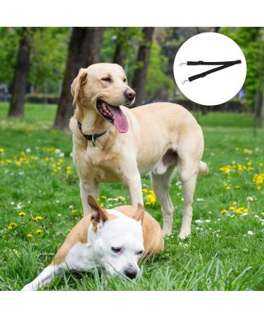 Double Dog Lead Double Ended Lead For Dogs Adjustable Double Lead For 2 Dogs 360 Rotation Dog Leash Coupler Double Dog Lead For Walking 2 Dogs No Tangle(Black) - Buy Online on GoSupps.com