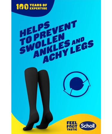 Buy Scholl Unisex Cotton Feel Flight Socks - Comfortable Travel Socks for Men & Women (Size 6.5-9) - Black - Fast International Shipping - Buy Online on GoSupps.com