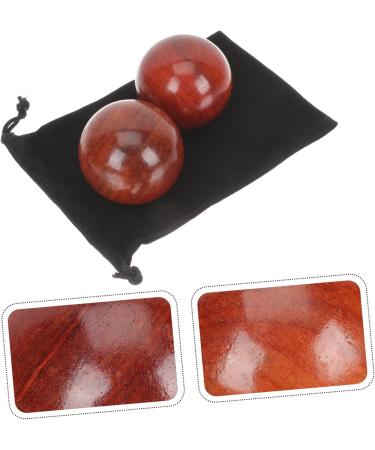 Elevated Wooden Hand Massager Balls - 2 Piece Baoding Fitness & Training Device for Relaxation & Exercise - Buy Online on GoSupps.com