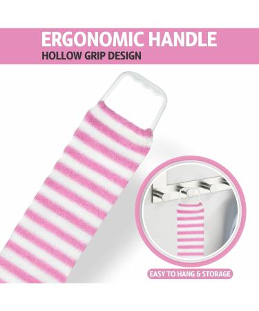 Back Scrubber Exfoliating Loofah for Men Shower Exfoliator Strap with Handle Soft Belt with Cleaning Pad to Clean Body Natural Bath Scrubbing Deep Cleansing Backwash Bathroom (Back Scrubber) - Buy Online on GoSupps.com