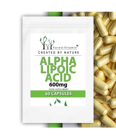 Forest Vitamin - Alpha Lipoic Acid 600mg - 60 Capsules - Alpha Lipoic Acid - Antioxidant - Health & Beauty
