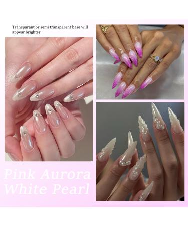 Poudre Chrome Ongle 4 Couleur Chrome Ongles Nail Art - Or Argent Blanc Perle Rose Aurore Effet Miroir M Tallique Poudre Pigment Ongle Pour Deco Ongle Nail Art 4 couleurs - Buy Online on GoSupps.com