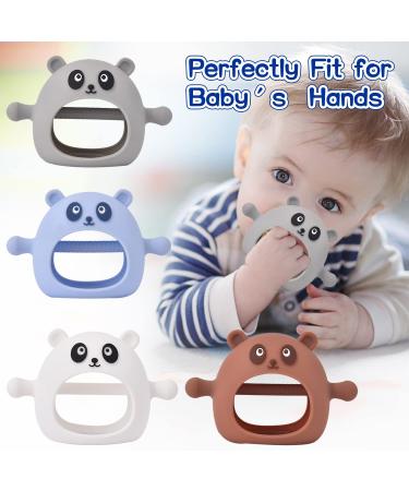 Jawseu Baby Teething Ring | BPA-Free Silicone Baby Bite Toy | Soothes Gums | Ideal for 0-6 Months - Blue - Buy Online on GoSupps.com