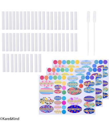 Kare & Kind Wick Replacement Kit - 50 Cotton Wicks, 78 Stickers, 2 Droppers - DIY Nasal Inhaler Refill Kit - Buy Online on GoSupps.com