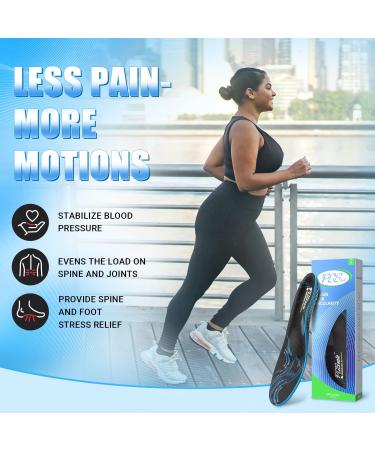 PCSSole Orthopedic Insoles for Work & Sports Shoes | Comfort for Flat Feet Plantar Fasciitis & Heel Spur | Men & Women's Inserts EU41-42 (27cm) - Update Black - Buy Online on GoSupps.com
