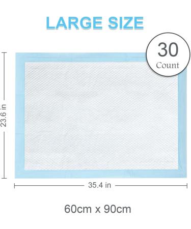 Europapa 30x Suction Incontinence Pad - 60x90cm Waterproof Bed Pad for Adults & Children Disposable Hygiene Protection - 1 Pack - Buy Online on GoSupps.com