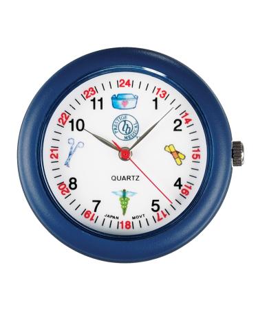 Prestige Medical Analog Stethoscope Watch with Medical Symbols, Blue Blue Medical Symbols Watch