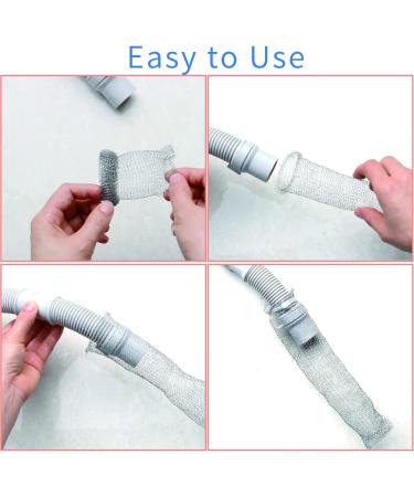 LVYOUIF Stainless Steel Washing Machine Lint Traps - 12 Pack with Cable Ties | Laundry Drain Hose Screen Filter for Washer - Buy Online on GoSupps.com
