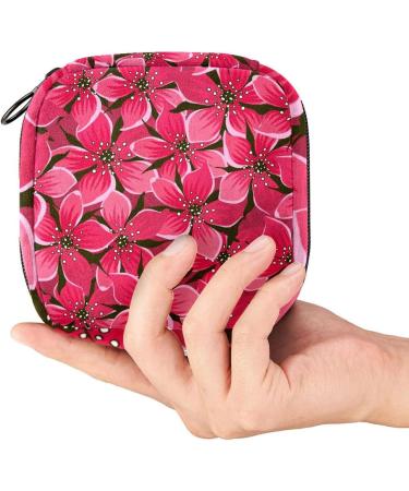 Menstrual Bag with Zipper | Cherry Blossom Ladies Napkin & Tampon Pouch for Women & Girls - Stylish & Functional - Buy Online on GoSupps.com