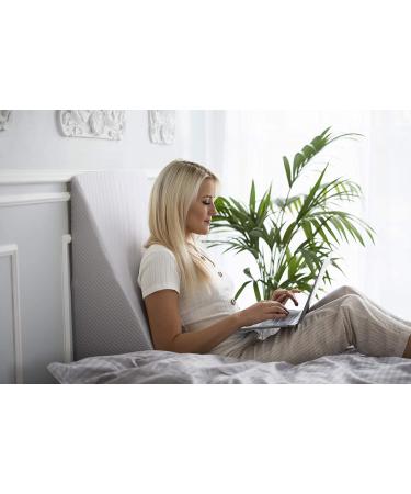 24x24x10 Bamboo Wedge Pillow Cover with Zipper - Sweat-Absorbent, Moisture-Wicking, Odor-Free - Gray - Buy Online on GoSupps.com