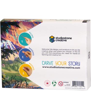 STUDIOSTONE CREATIVE Wolf Soapstone Sculpture DIY Kit for Kids & Adults - Buy Online on GoSupps.com