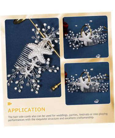 Gogogmee Starfish Hair Comb Hair Comb Bridal Hair Comb Decorative Hair Combs Wedding Hair Accessories Bridal Hair Accessories Hair Combs for Women Accessories Hair Comb Accessory - Buy Online on GoSupps.com