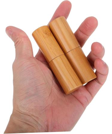  TOVINANNA 2 Pieces DIY Bamboo Lipstick Tubes Empty and Refillable Lip Balm Containers for Makeup Portable Lip Gloss Holders Lip Balm - Buy Online on GoSupps.com