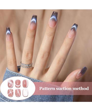 Nail Magnets for Nail Art | Magnetic Nails Polish Wand Professional Nail Art Cat Eye Stick 5 in 1 Nail Design Tools for Salon Studio Home Black - Buy Online on GoSupps.com