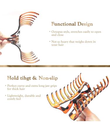 LILIEBE 5.5 Large Hair Claw Clips - Set of 4 Shiny Hair Clips for Thick Hair | Strong Hold Hair Clips for Women - Buy Online on GoSupps.com