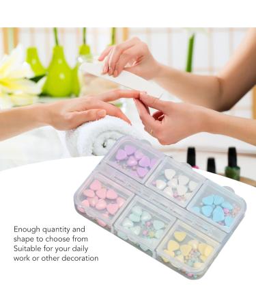 Nail Decorations Heart Nail Art Ornaments 1 Box Multipurpose Safe Resin Multiple Sizes Attractive for Nail Salon - Buy Online on GoSupps.com