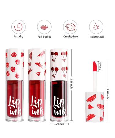 Erinde 3 Colors Lip Tint Stain Set - Velvet & Watery | Long-Lasting & Moisturizing | Korean Makeup - 3PCS - Buy Online on GoSupps.com
