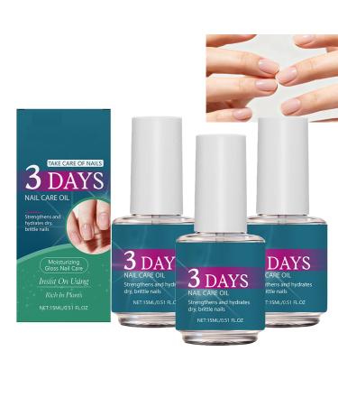 Huile De Soin Des Ongles 3 Jours Nourrit Et Prot ge Les Ongles Huile Nutritive S chage Rapide Hydratante Et Brillante Soin Quotidien Des Ongles Convient Aux Orteils Et Aux Doigts 15 Ml (3pcs)