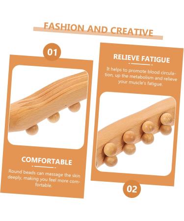 Clispeed 3ST Roll Rod with 20 Balls - Wooden Back & Forearm Massage Tool | Gua Sha Multi-Function Fitness Roller - Buy Online on GoSupps.com